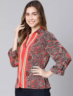 Razy Res Scarf Print Women Top