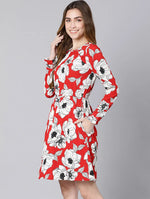 Hot Babe Floral Print Elasticated Women Dress