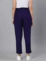 Magnetic Blue Tie-Knot Women Pant