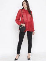 Sensational Red Color Women Shirt