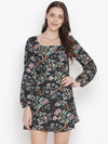 Crafty Black Printed Women Dress