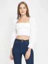 White Chilly Women'S Crop Top