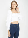 White Chilly Women'S Crop Top