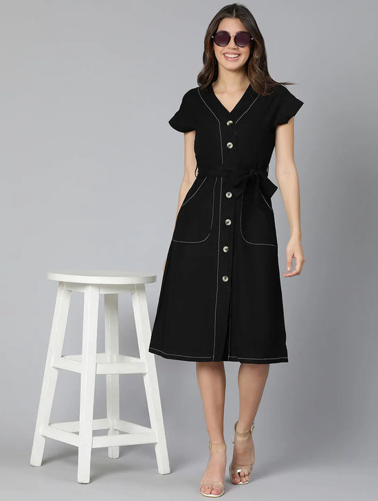 Freakish Black Women Tie-Knot Dress