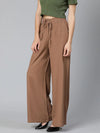 Bear Brown Linen Blend Meld Women Pant