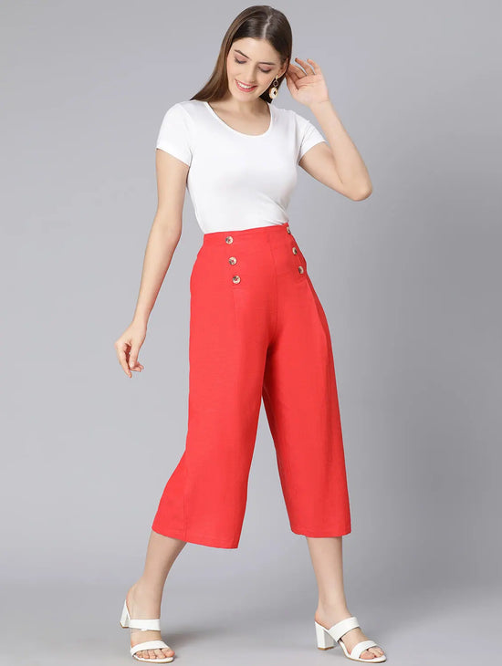 Bizarro Linen Blend Design Women Culottes