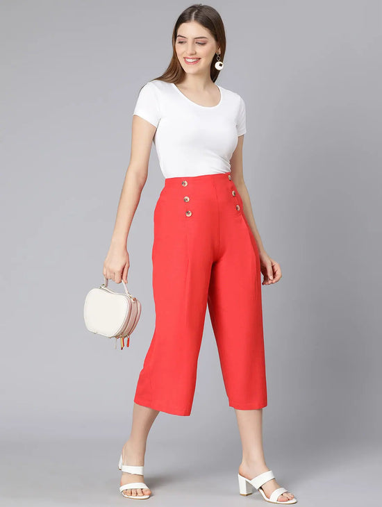 Bizarro Linen Blend Design Women Culottes