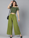 Romeo Rap Linen Blend Meld Khaki Color Women Pant