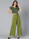 Romeo Rap Linen Blend Meld Khaki Color Women Pant