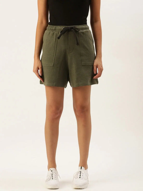 Women Green Assorted Essential Shorts