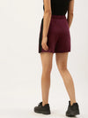 Women Maroon Active Fit Essential Shorts