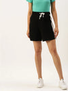 Women Black Active Fit Lounge Shorts