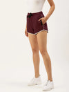 Women Maroon Lounge Essential Shorts