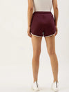 Women Maroon Lounge Essential Shorts