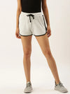 Women White Solid Regular Shorts