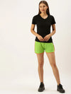 Women Green Solid Essential Shorts