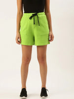 Women Lit Green Active Essential Shorts