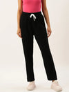 Women Black Straight Fit Track Pants