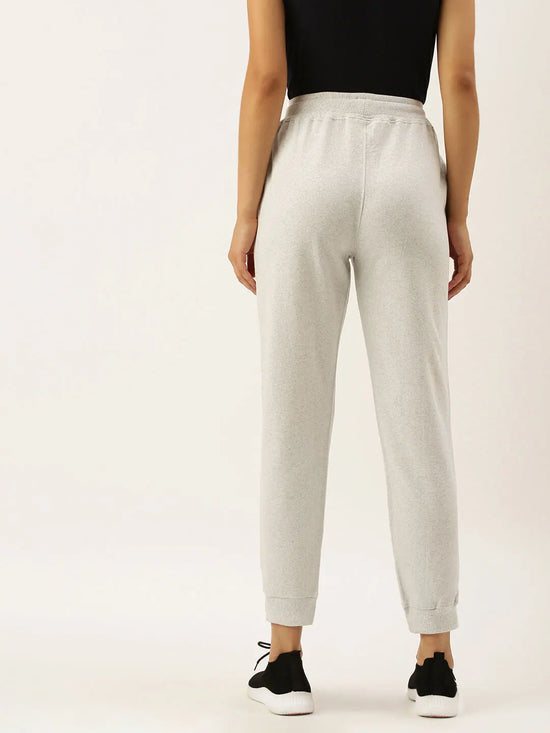 Women White Straight Essential Track Pants