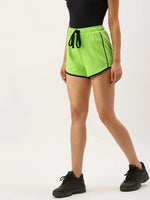 Women Lush Green Active Essential Shorts