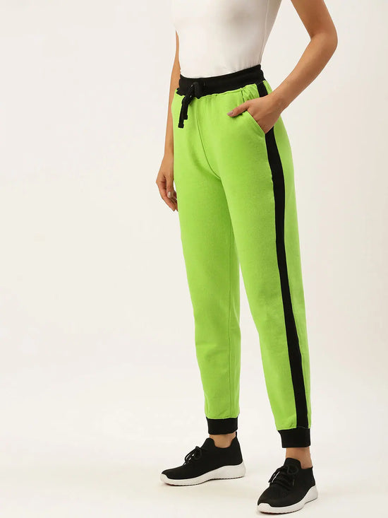 Women Lush Green Active Essential Track Pants