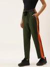 Women Green Solid Essential Track Pants