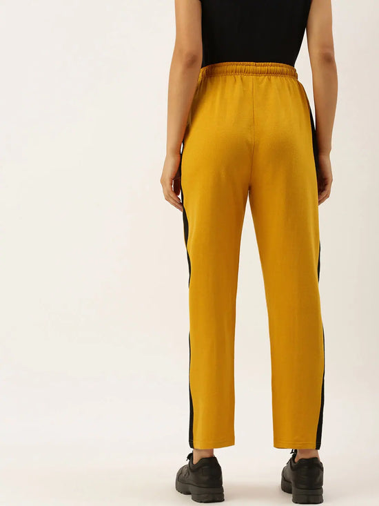 Women Yellow Active Essential Track Pants