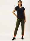 Women Green Straight Active Track Pants