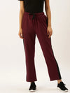 Women Maroon Active Essential Track Pants