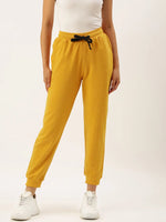 Women Yellow Straight Essential Track Pants