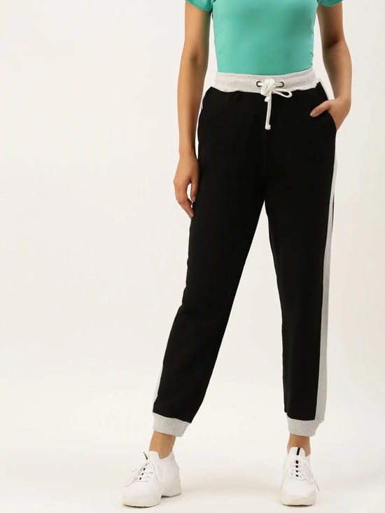 Women Jet Black Active Essential Track Pants