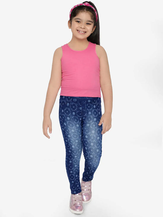 Naughty Ninos Happy Printed Denim Jeggings