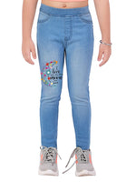 Naughty Ninos Girls Printed Low Washed Jeggings