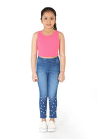 Naughty Ninos Embroidered Denim Washed Jeggings