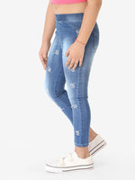 Naughty Ninos Girls Denim Lit Washed Jeggings