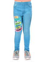 Naughty Ninos Girls Bright Printed Washed Jeggings