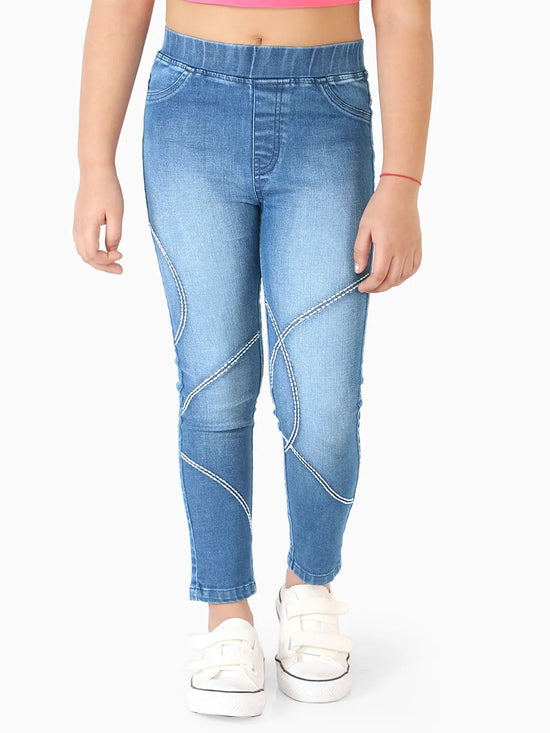 Naughty Ninos Girls Assorted Denim Washed Jeggings