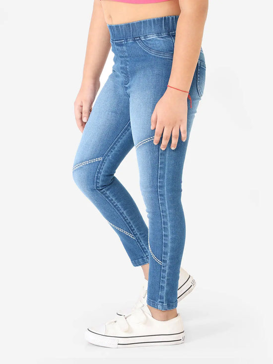 Naughty Ninos Girls Assorted Denim Washed Jeggings