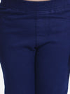 Naughty Ninos Girls Navy Blue Solid Jeggings