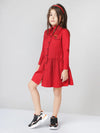 Naughty Ninos Girls Red Shirt Dress