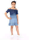 Naughty Ninos Girls Solid Demin Dress