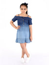 Naughty Ninos Girls Solid Demin Dress