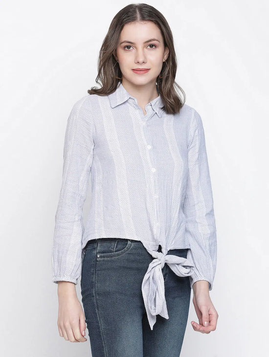 Mark With Floral Tie-Knot Women Top