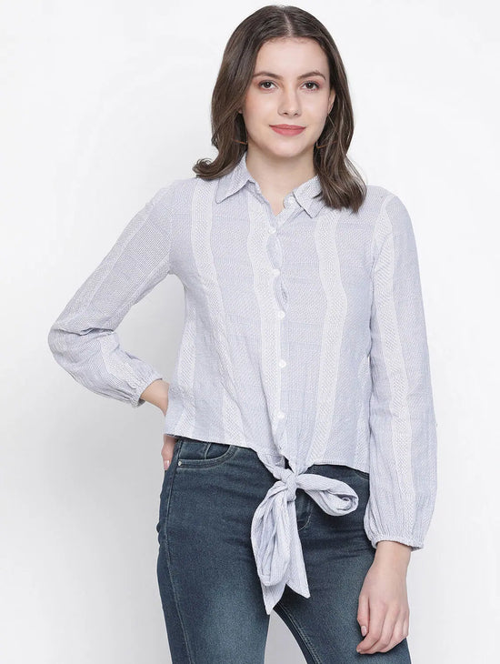 Mark With Floral Tie-Knot Women Top