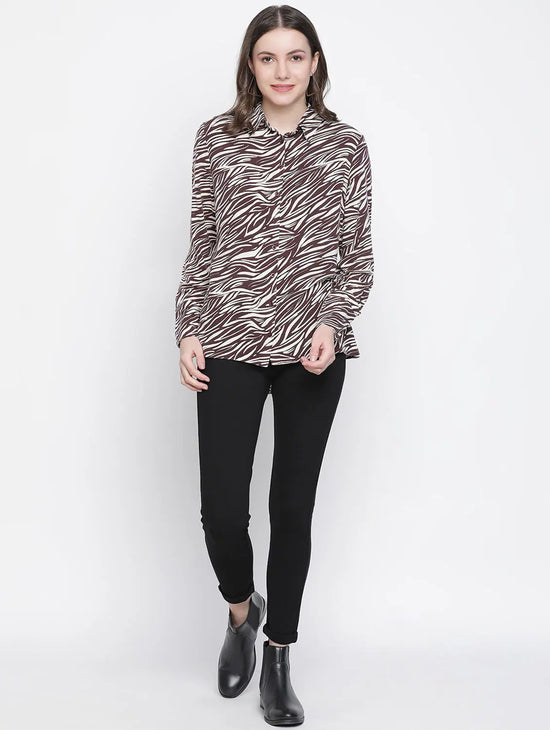 Wildfree Animal Print Women Shirt