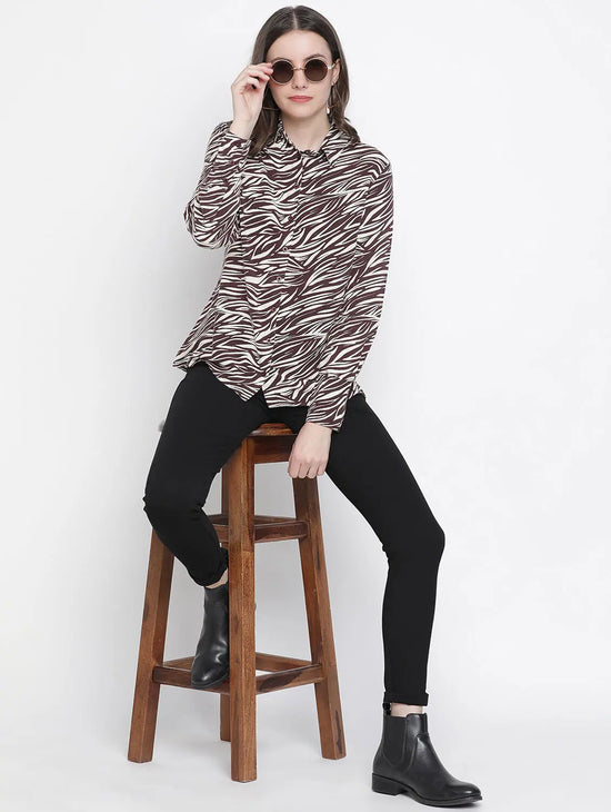 Wildfree Animal Print Women Shirt