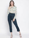 Inky Blue Elasticated Women Pants