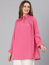 Newlive Pink Smocking Women Top