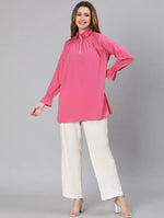 Newlive Pink Smocking Women Top