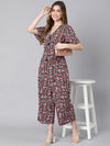 Valiant Full Of Flowers Tie-Knot Women Dress